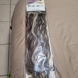 Brown and Cream Wavy Hair Extensions